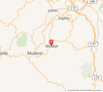 Map of Rhodell, West Virginia