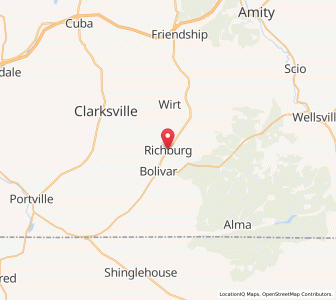 Map of Richburg, New York
