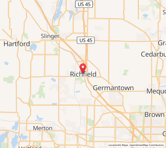 Map of Richfield, Wisconsin