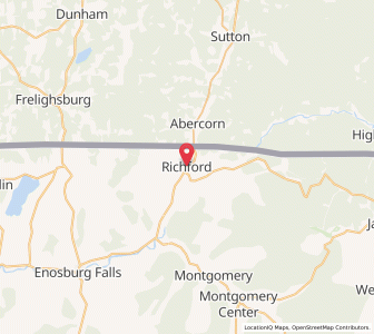 Map of Richford, Vermont