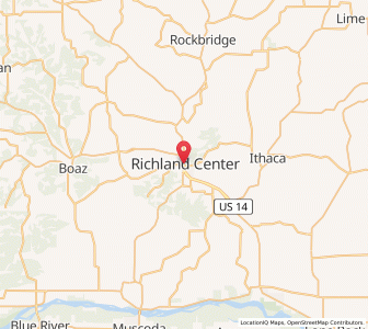 Map of Richland Center, Wisconsin