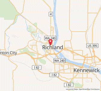 Map of Richland, Washington