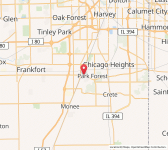 Map of Richton Park, Illinois