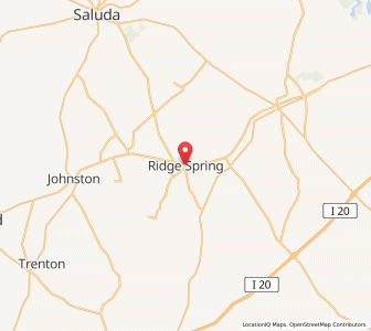 Map of Ridge Spring, South Carolina