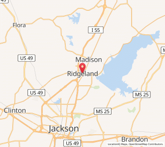 Map of Ridgeland, Mississippi