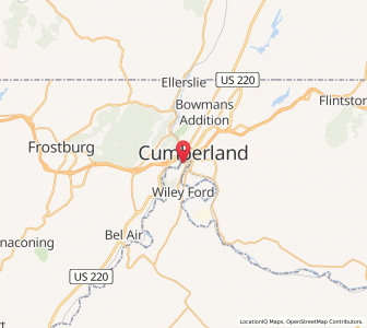 Map of Ridgeley, West Virginia