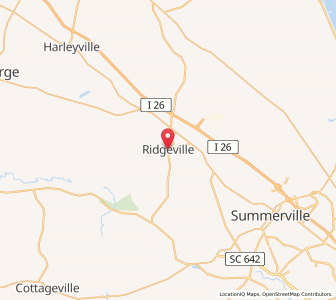 Map of Ridgeville, South Carolina