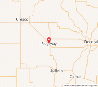 Map of Ridgeway, Iowa