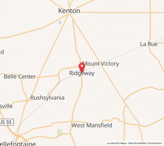 Map of Ridgeway, Ohio