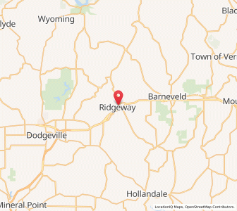 Map of Ridgeway, Wisconsin