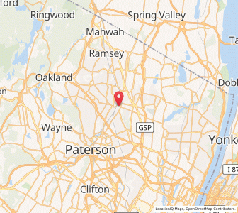 Map of Ridgewood, New Jersey