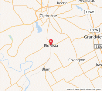 Map of Rio Vista, Texas