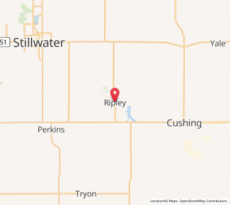 Map of Ripley, Oklahoma