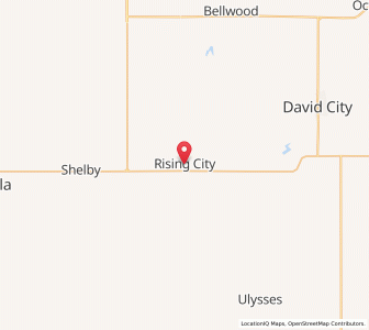 Map of Rising City, Nebraska