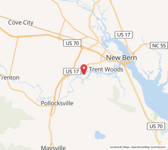 Map of River Bend, North Carolina