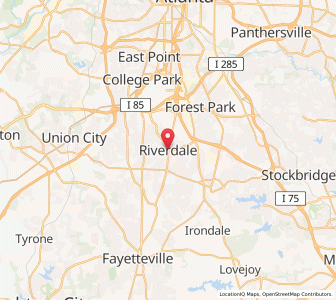 Map of Riverdale, Georgia