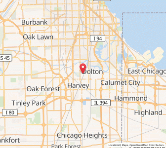 Map of Riverdale, Illinois