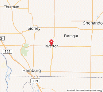 Map of Riverton, Iowa