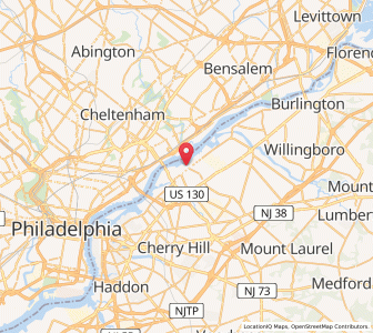 Map of Riverton, New Jersey