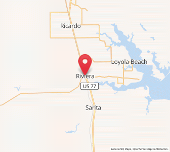 Map of Riviera, Texas