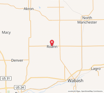 Map of Roann, Indiana