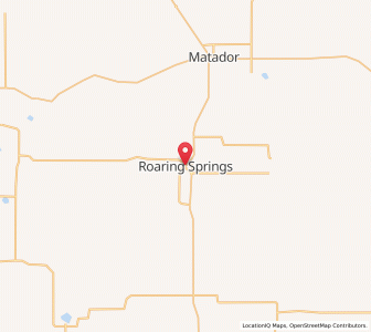 Map of Roaring Springs, Texas