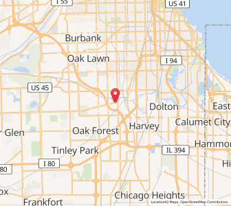 Map of Robbins, Illinois