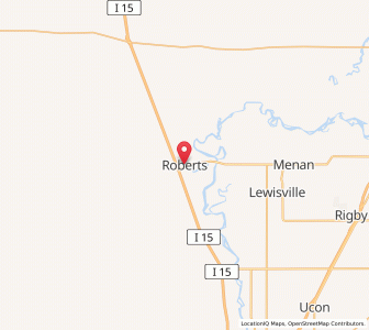 Map of Roberts, Idaho