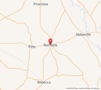 Map of Rochelle, Georgia