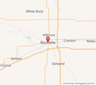 Map of Rochelle, Illinois