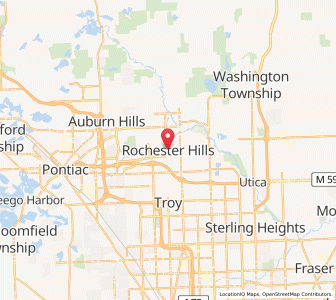 Map of Rochester Hills, Michigan