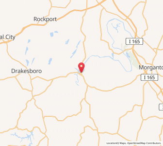 Map of Rochester, Kentucky