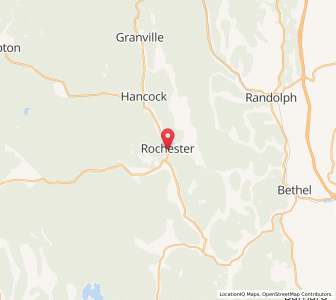 Map of Rochester, Vermont