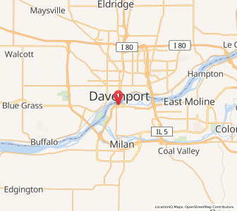 Map of Rock Island, Illinois