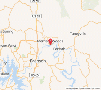 Map of Rockaway Beach, Missouri