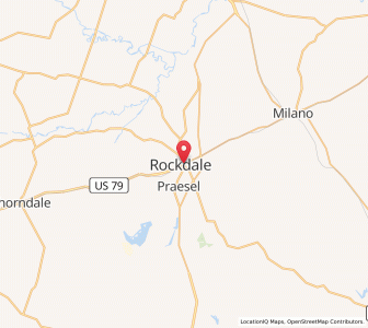 Map of Rockdale, Texas