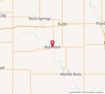 Map of Rockford, Iowa