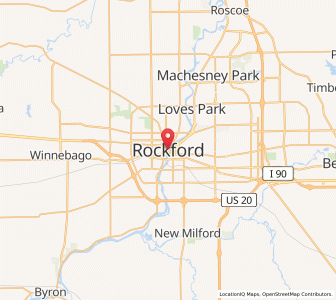 Map of Rockford, Illinois