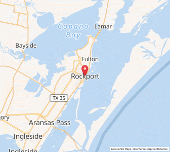 Map of Rockport, Texas