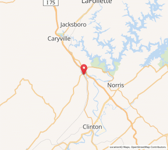 Map of Rocky Top, Tennessee