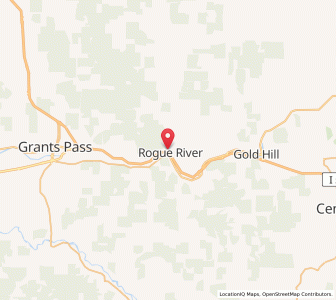 Map of Rogue River, Oregon
