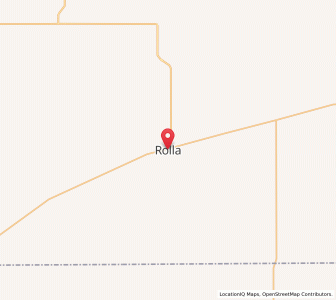 Map of Rolla, Kansas