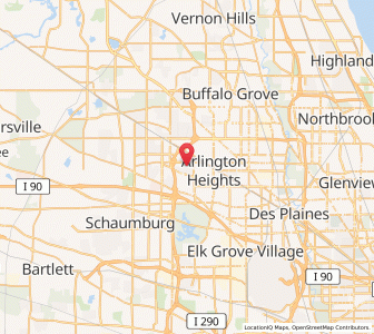 Map of Rolling Meadows, Illinois