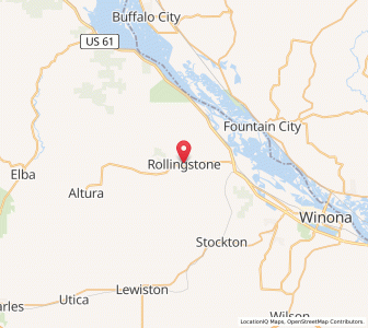 Map of Rollingstone, Minnesota