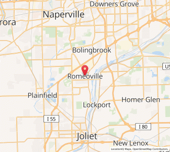 Map of Romeoville, Illinois
