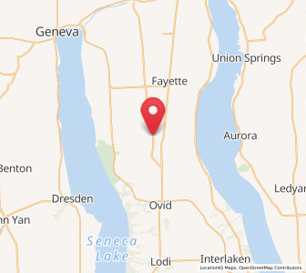 Map of Romulus, New York