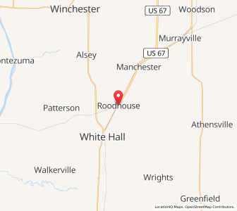 Map of Roodhouse, Illinois