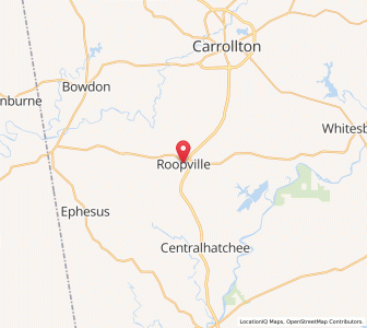 Map of Roopville, Georgia