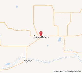 Map of Roosevelt, Utah