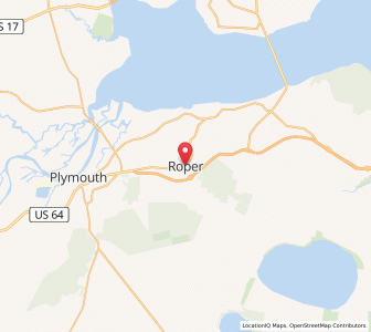 Map of Roper, North Carolina